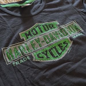Bedazzled Harley Davidson tee shirt